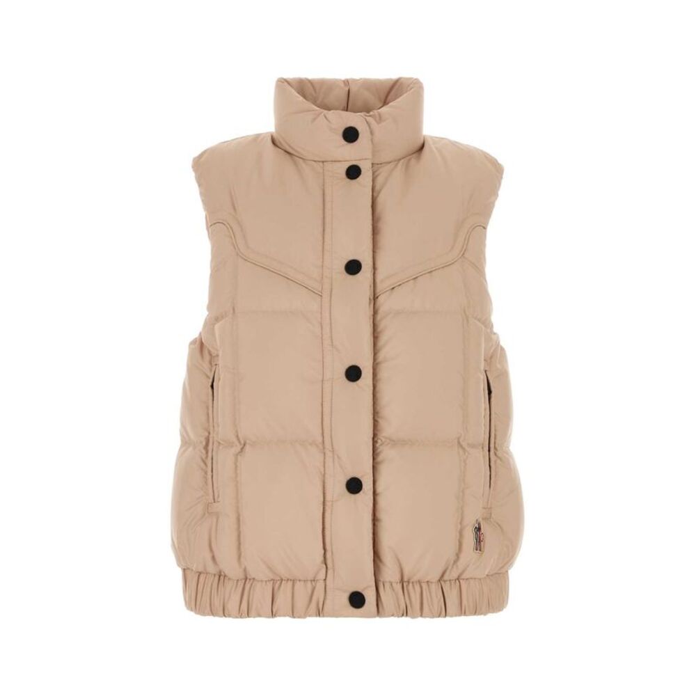 Moncler Grenoble Women Powder Pink Polyester Doucy Sleeveless Down Jacket